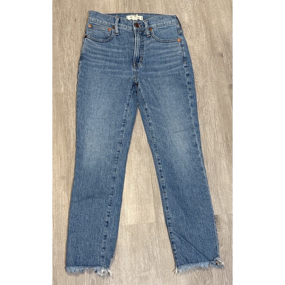 Madewell The Perfect Vintage Jeans Women 24P‎ Blue Raw Hem Medium Wash